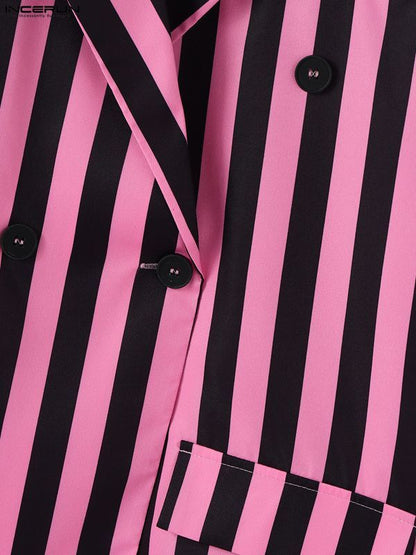 Set Casual da Uomo a Due Pezzi a Righe