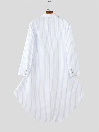 Blazer Casual Uomo a Maniche Lunghe a Righe