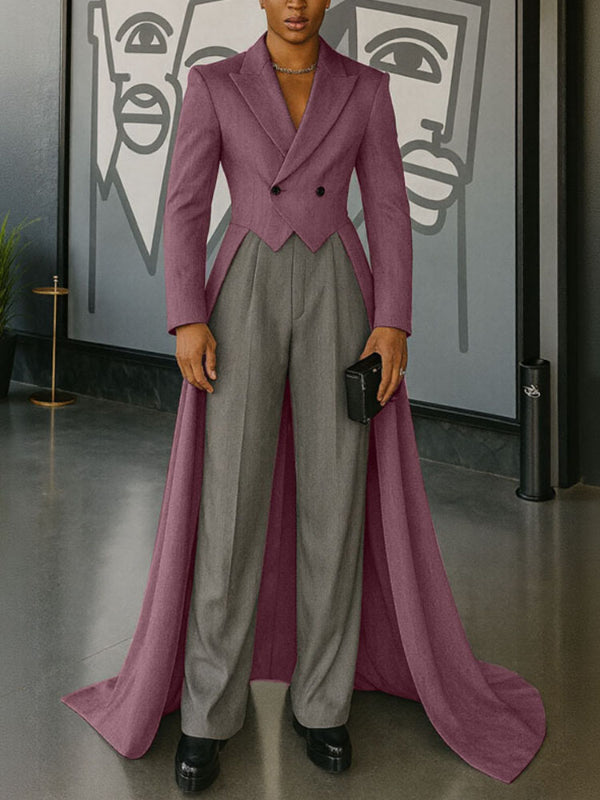 Blazer Casual da Uomo con Orlo Lungo