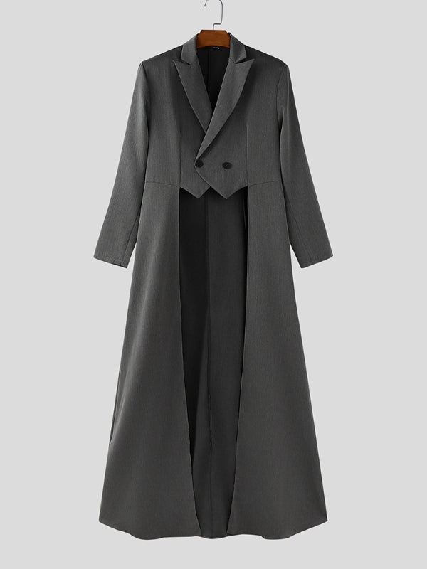 Blazer Casual da Uomo con Orlo Lungo