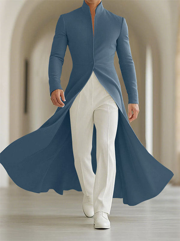 Blazer Casual da Uomo con Collo alla Coreana