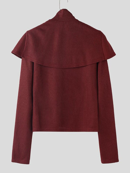 Maglione da Uomo a Maniche Lunghe con Zip e Texture