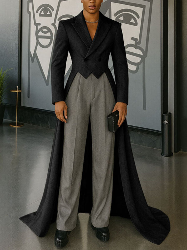 Blazer Casual da Uomo con Orlo Lungo