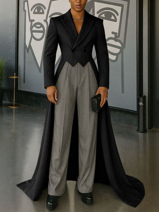 Blazer Casual da Uomo con Orlo Lungo