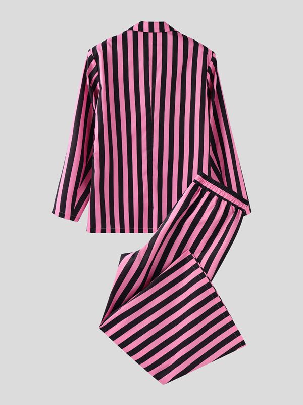 Set Casual da Uomo a Due Pezzi a Righe