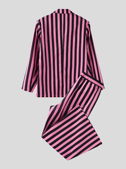 Set Casual da Uomo a Due Pezzi a Righe