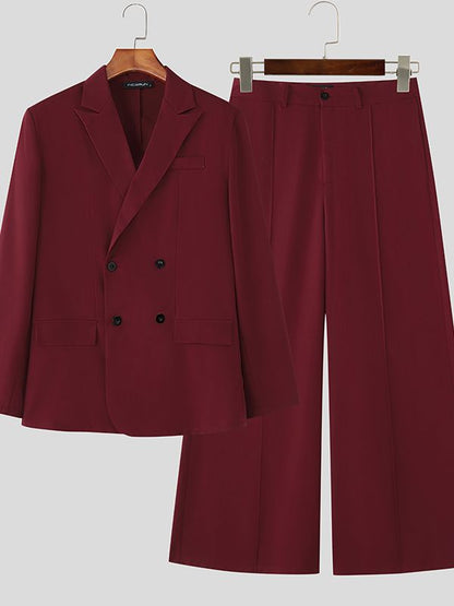 Set Casual da Uomo a Due Pezzi in Velluto