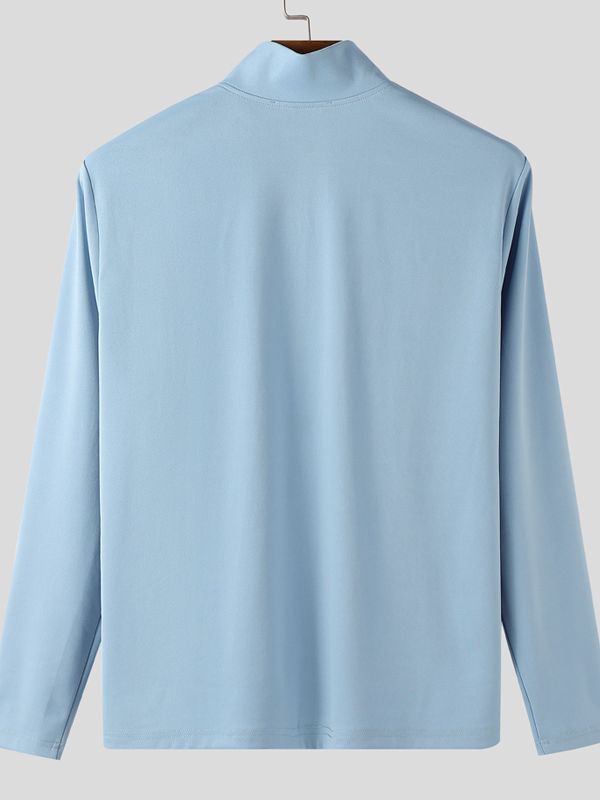 Maglia Uomo a Maniche Lunghe con Zip al Collo
