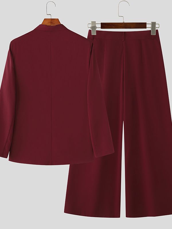 Set Casual da Uomo a Due Pezzi in Velluto