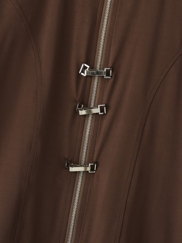 Maglia Uomo a Maniche Lunghe in Maglia Elasticizzata con Zip al Collo