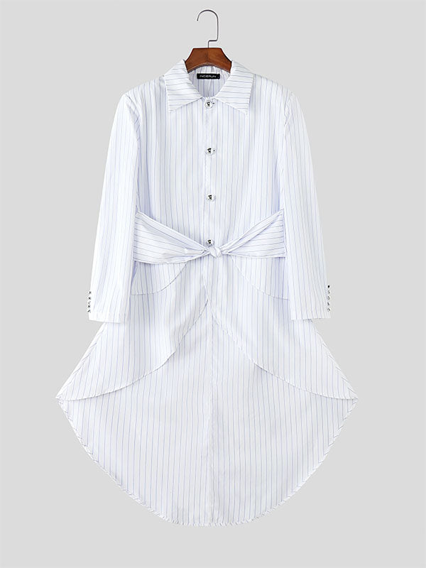 Blazer Casual Uomo a Maniche Lunghe a Righe