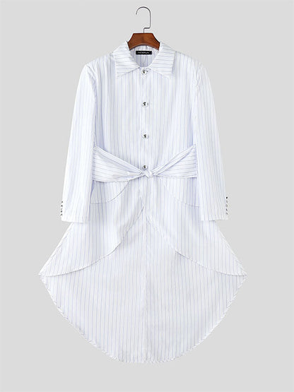 Blazer Casual Uomo a Maniche Lunghe a Righe