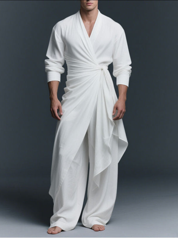 Set Casual da Uomo a Due Pezzi in Tinta Unita