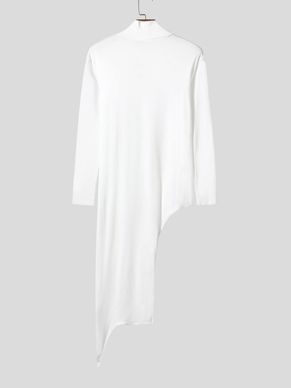 Camicia da Uomo a Maniche Lunghe in Mesh Asimmetrica