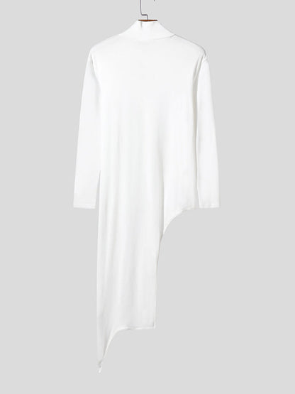 Camicia da Uomo a Maniche Lunghe in Mesh Asimmetrica