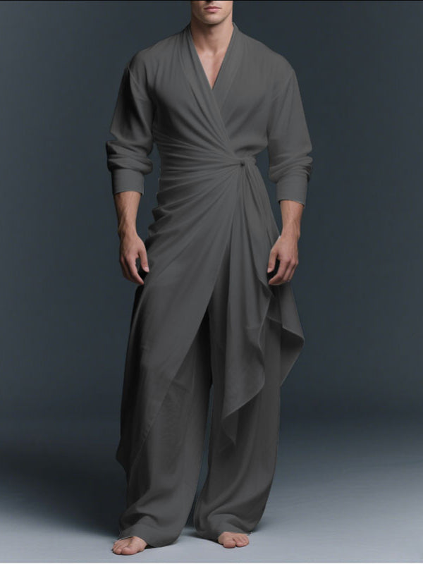 Set Casual da Uomo a Due Pezzi in Tinta Unita