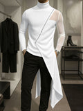 Camicia da Uomo a Maniche Lunghe in Mesh Asimmetrica