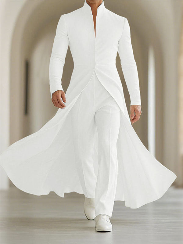 Blazer Casual da Uomo con Collo alla Coreana